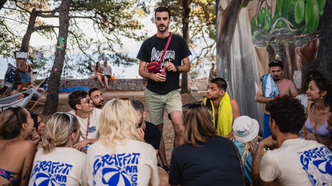 Marko Boko and volounteers of Graffiti na Gradele. Photo by Marko Lopac