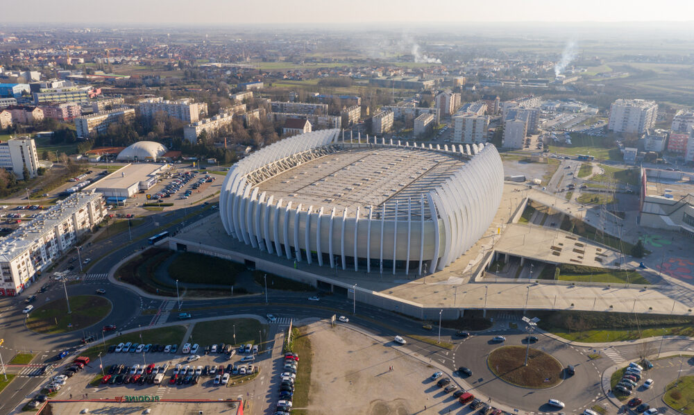 Aerial view of Arena Zagreb